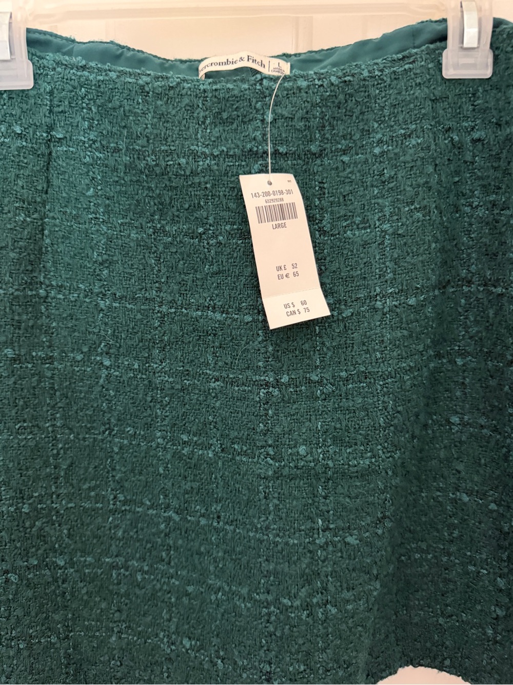 Abercrombie & Fitch Teal Textured Mini Skort
